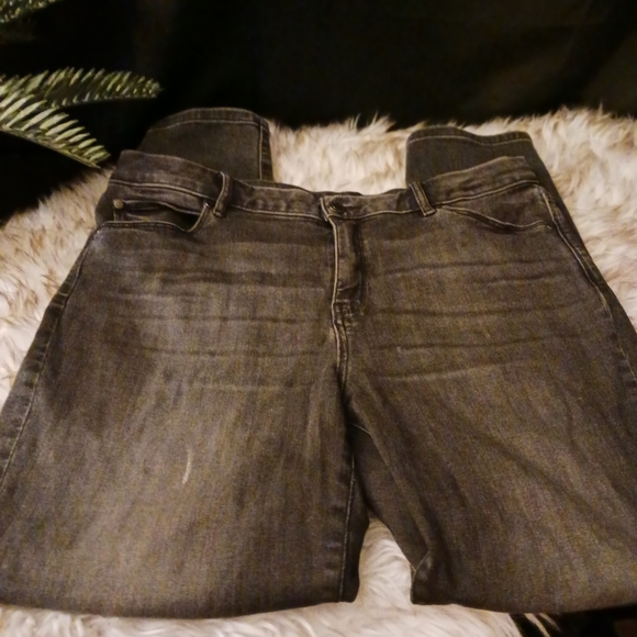 Vera Wang Gray Skinny Jeans sz 16 - Picture 2 of 12